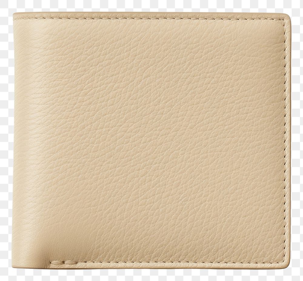 PNG Light cream leather wallet mockup white background accessories simplicity.