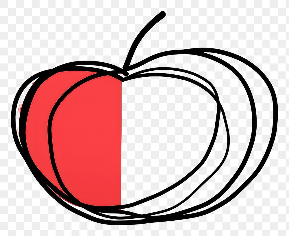 PNG Drawing of a apple fruit plant food.