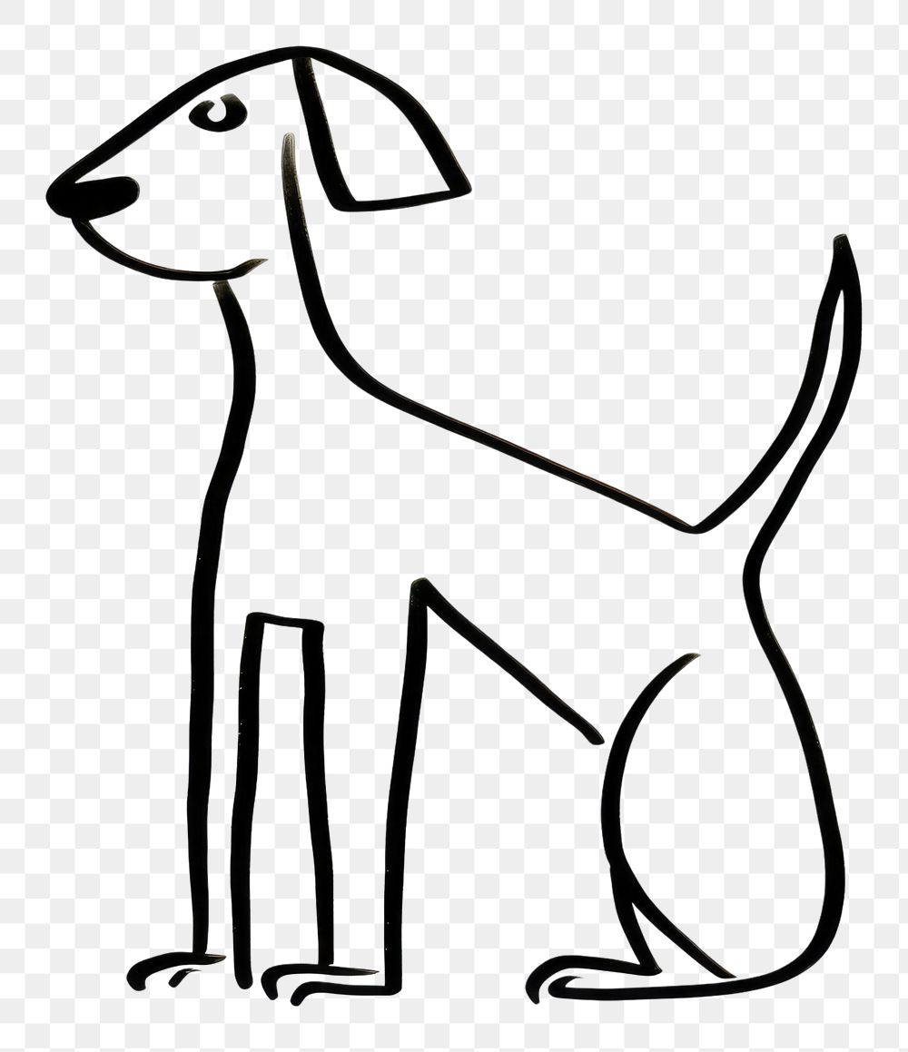 PNG Drawing of a dog animal mammal sketch.
