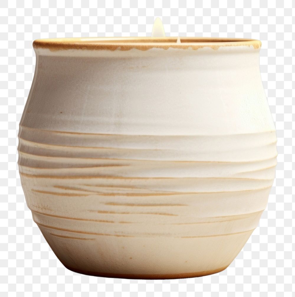 PNG Pottery off-white Candleholder pottery porcelain cookware.