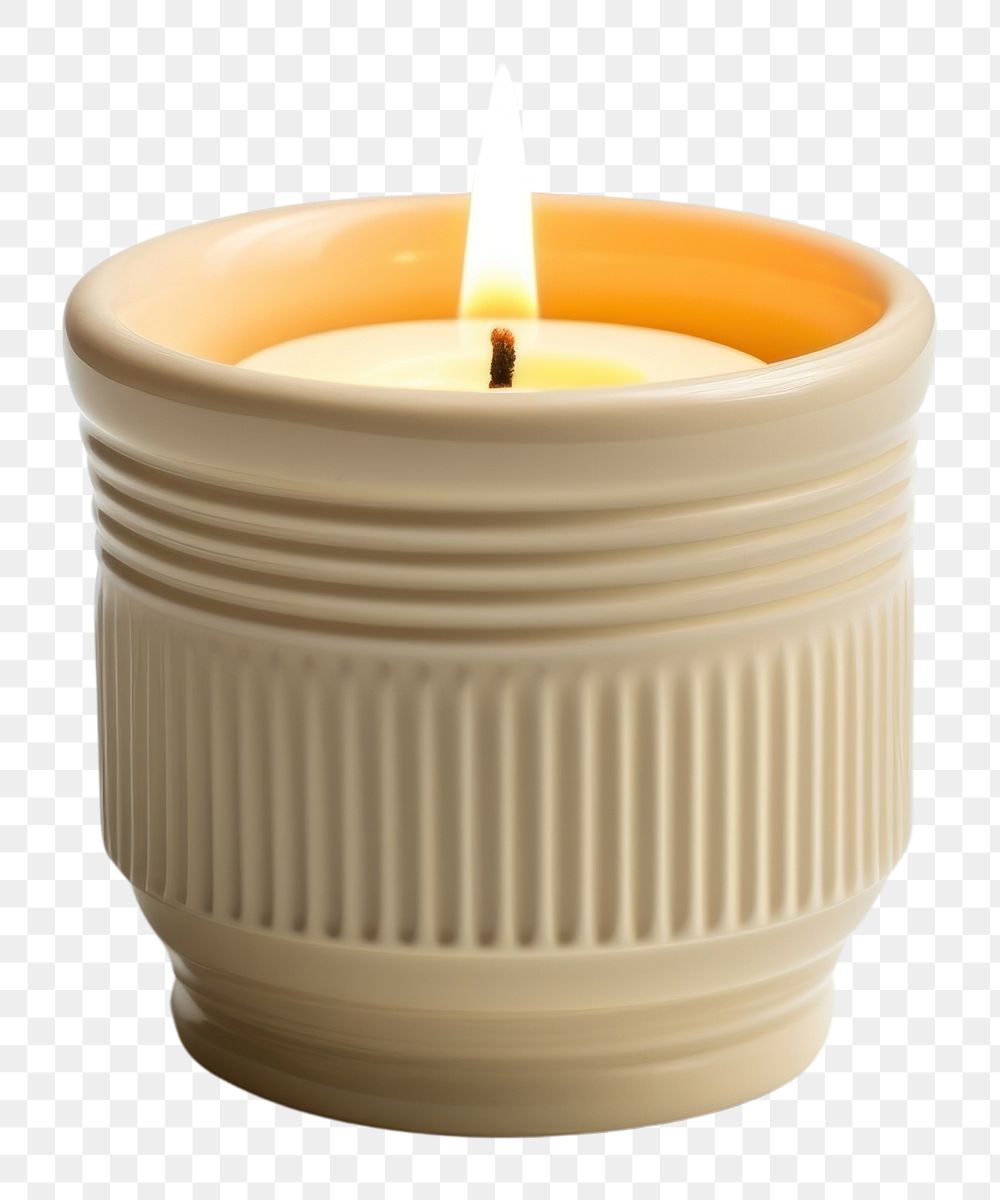 PNG Pottery off-white Candleholder candle.