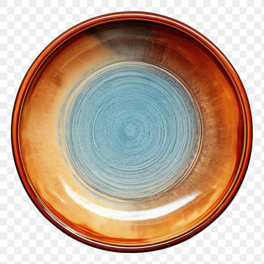 PNG Pottery two tone colored dish pottery porcelain plate.