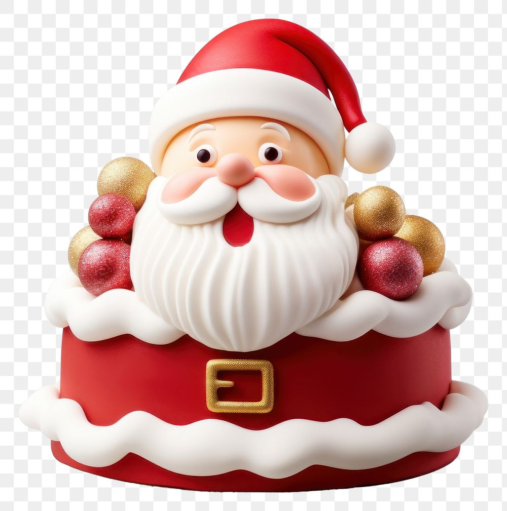 PNG  Santa claus christmas figurine white. AI generated Image by rawpixel.