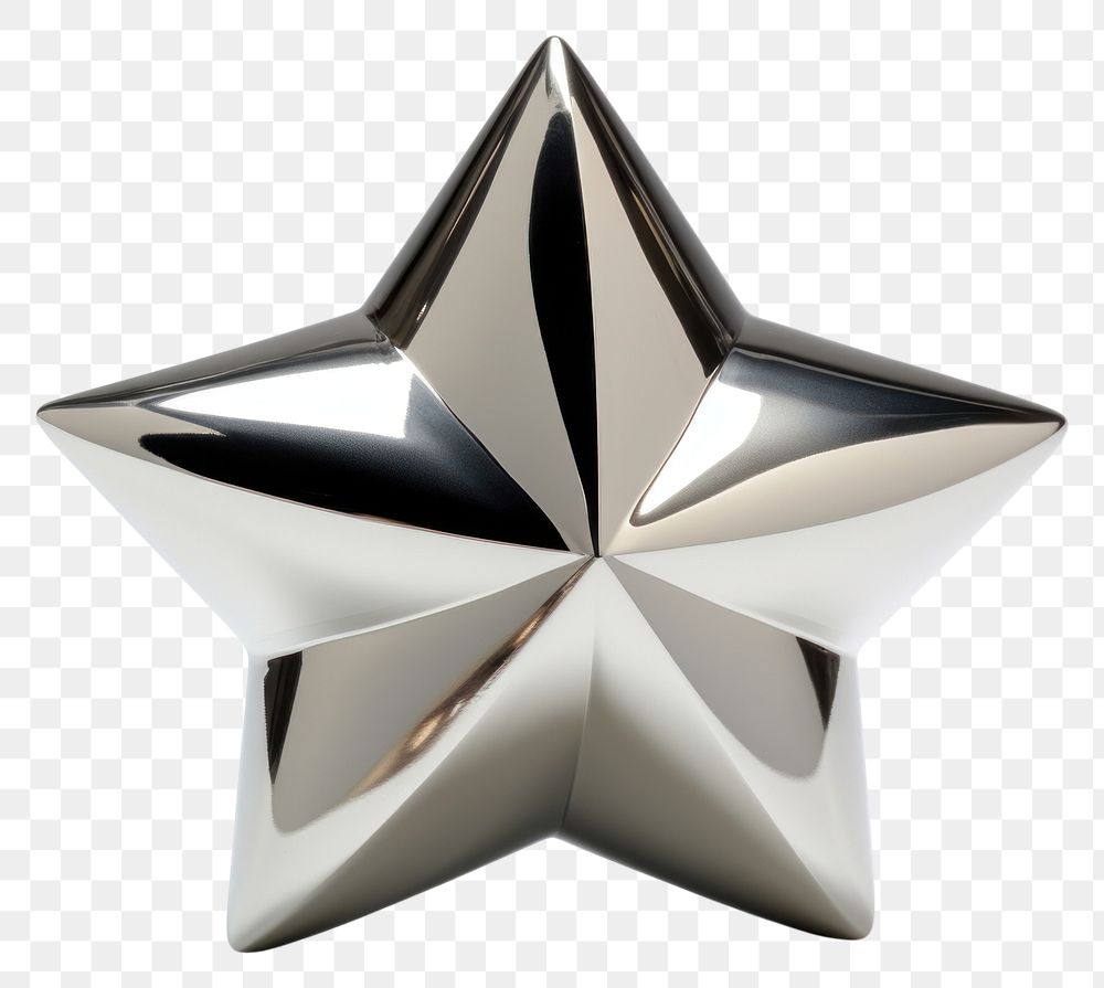 PNG Silver shiny shape star.