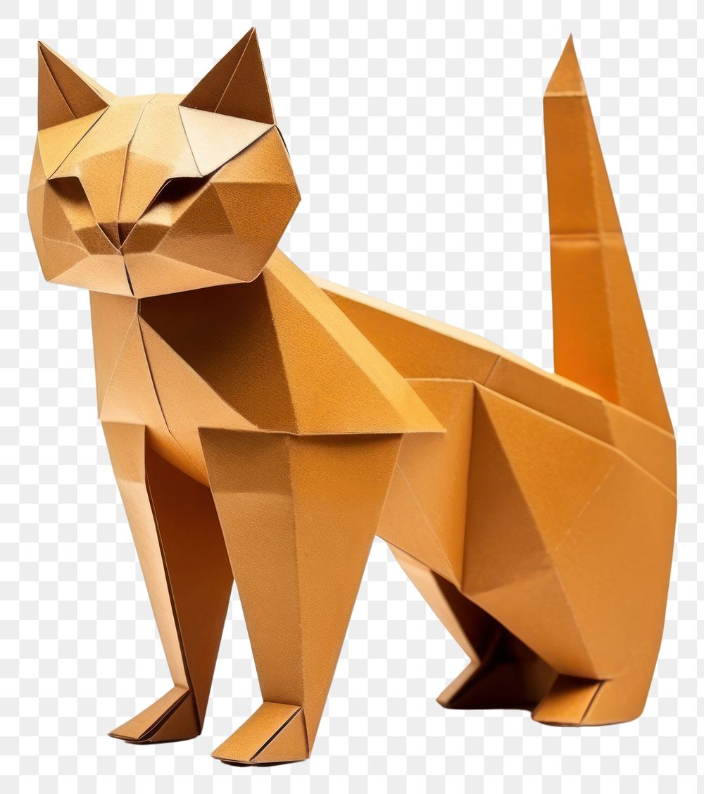 PNG Cat cardboard origami mammal.