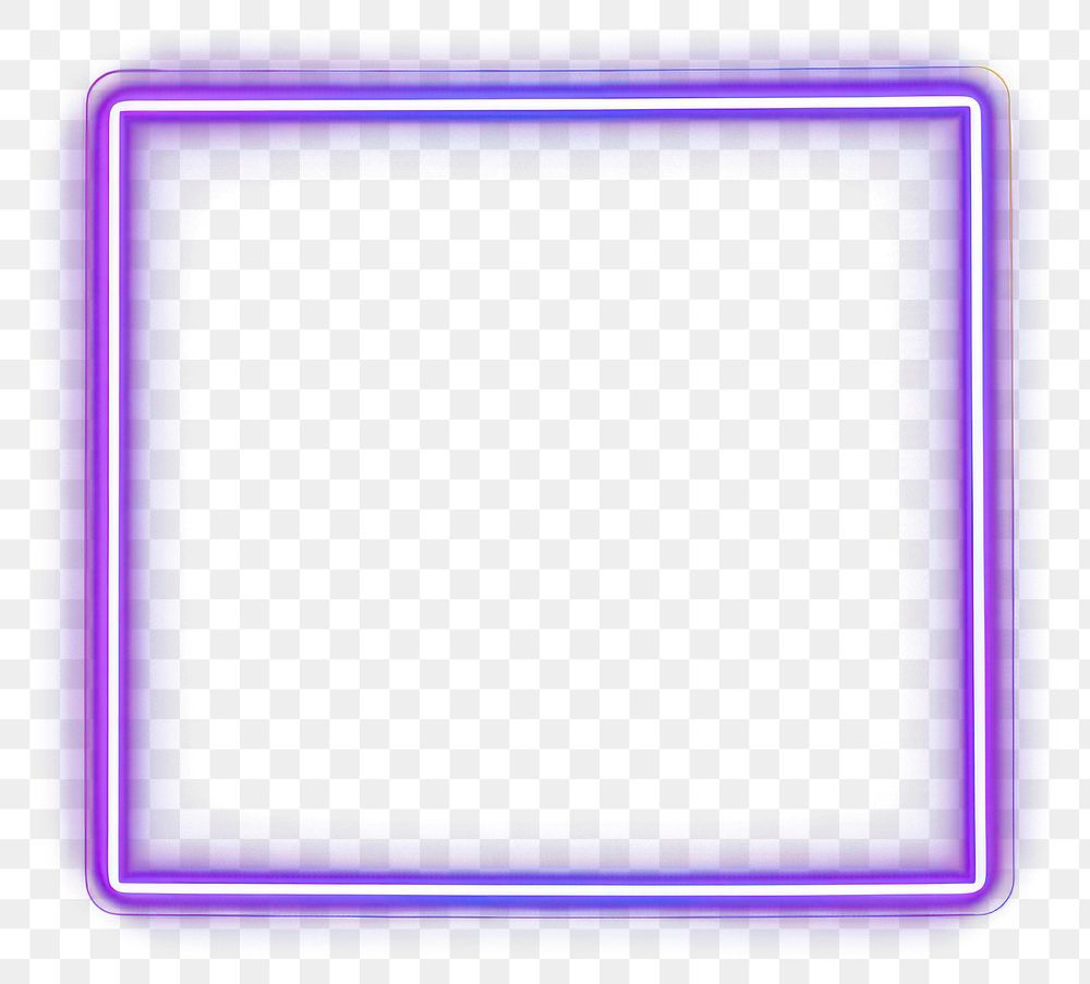 PNG Neon frame violet light black.