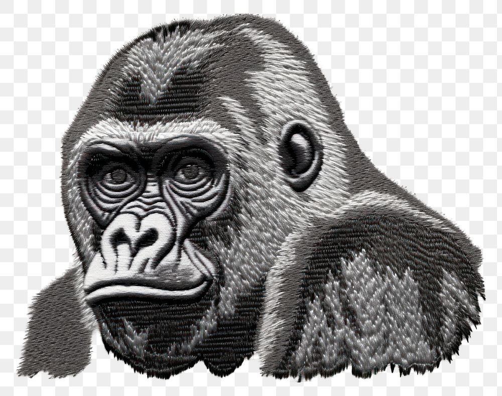 PNG  Gorilla ape wildlife mammal.