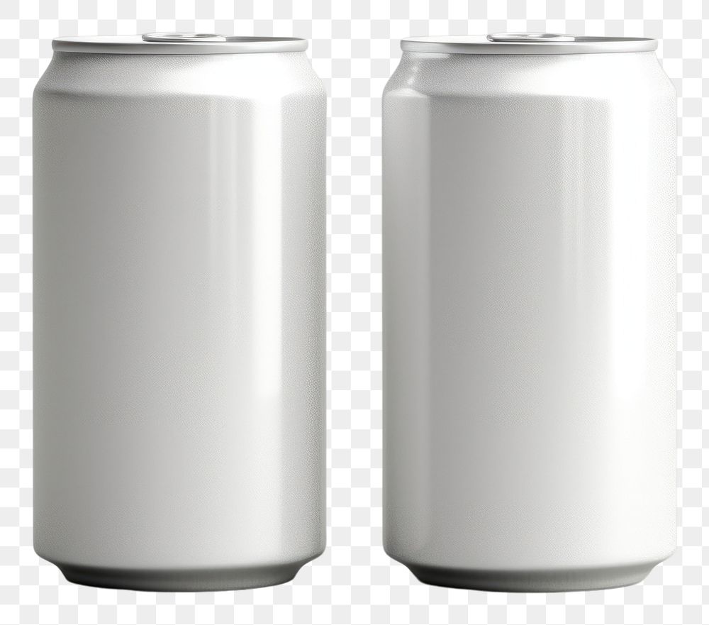PNG  White Aluminum cans mockup aluminum white white background.
