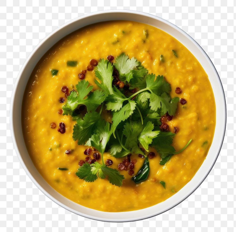 PNG Daal south asian food bowl vegetable freshness.