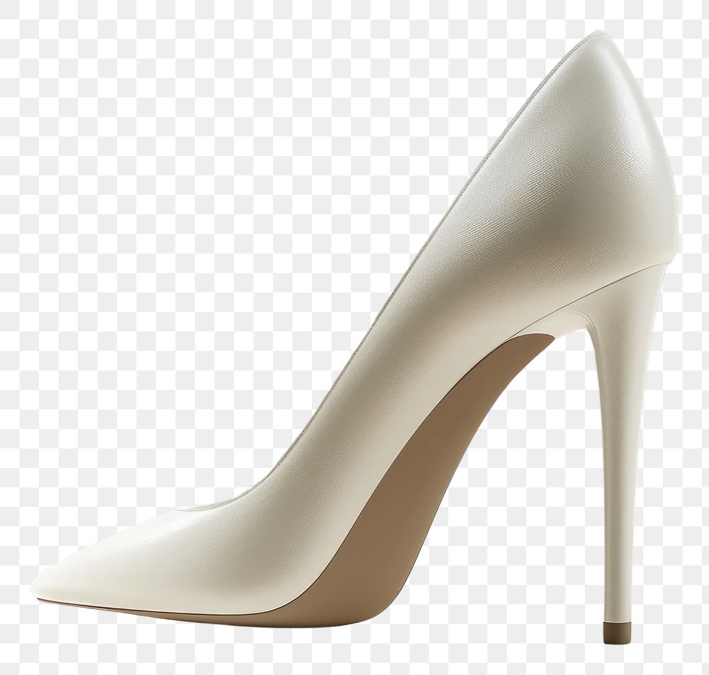 PNG High heel mockup footwear white shoe.