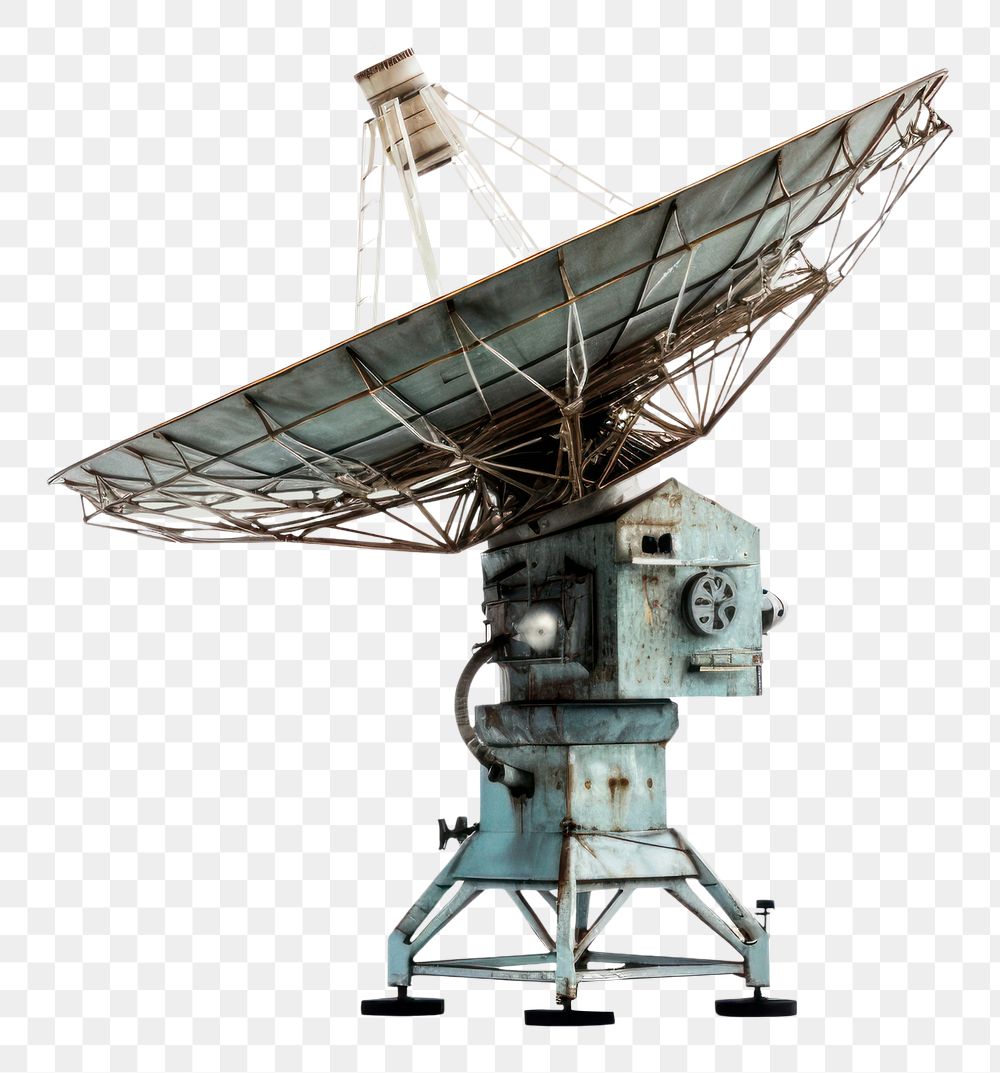 PNG Communication satellite antenna white background.