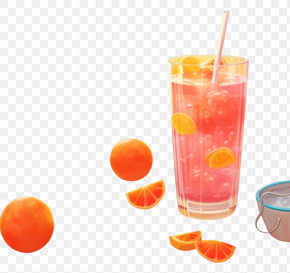 PNG  Summer fruit juice against a beach cocktail outdoors drink. AI generated Image by rawpixel.