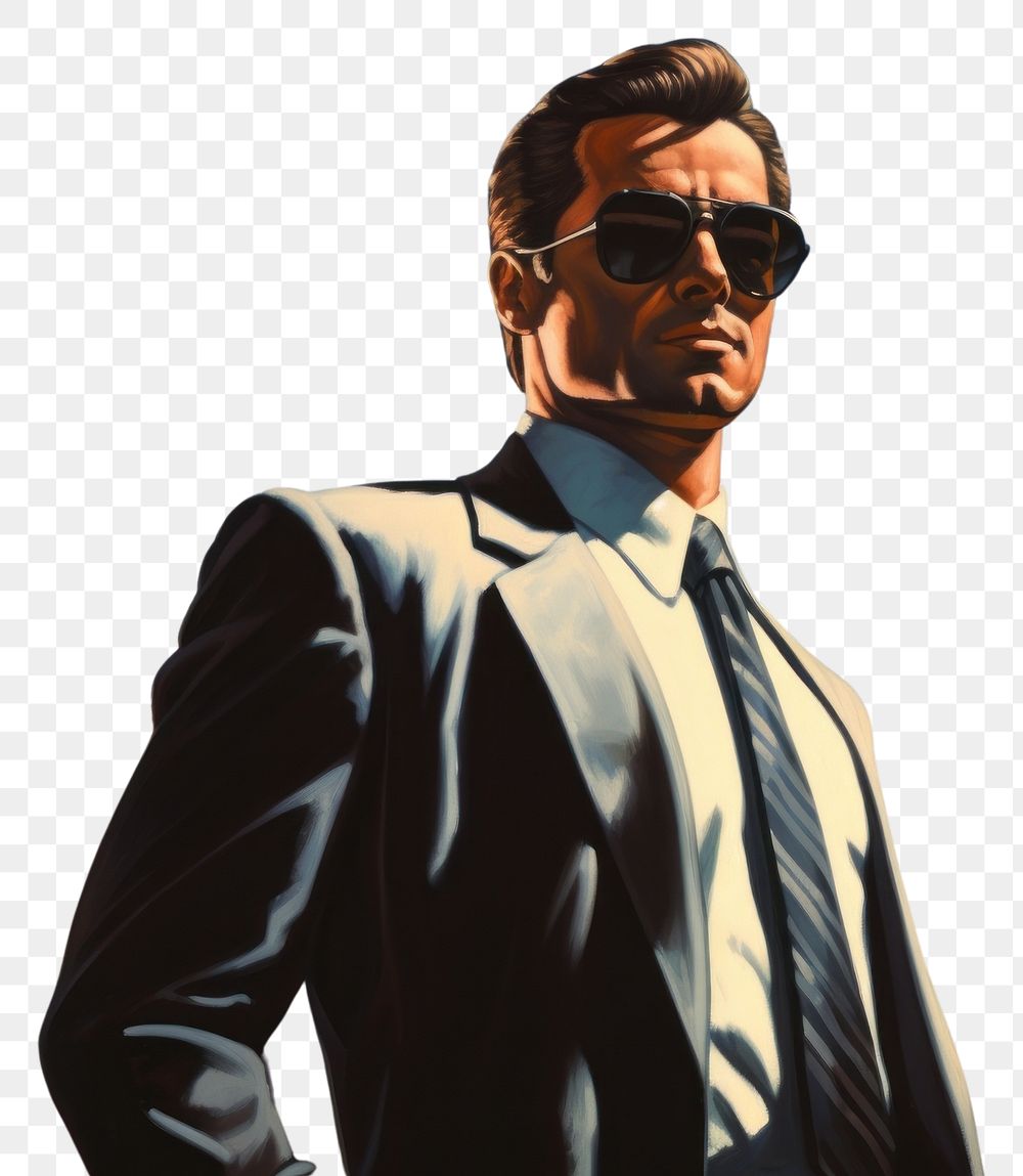 PNG Business man in front of office building architecture sunglasses blazer.