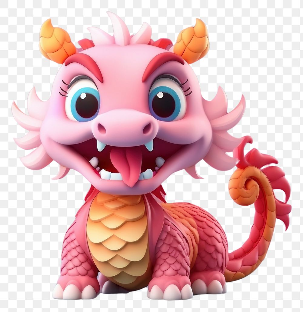 PNG  Cute chinese dragon background cartoon animal representation