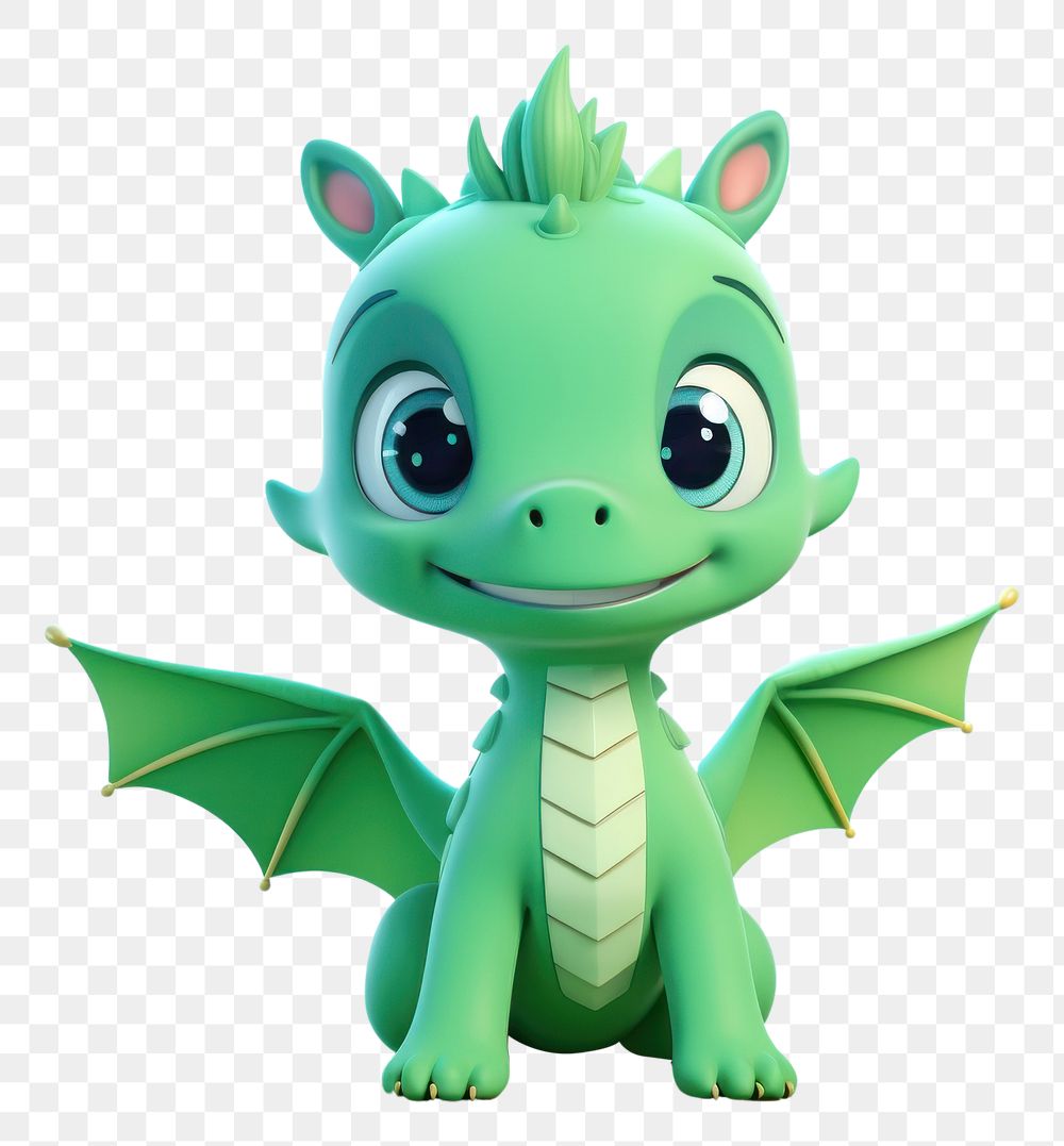 PNG  Cute green dragon background cartoon animal representation