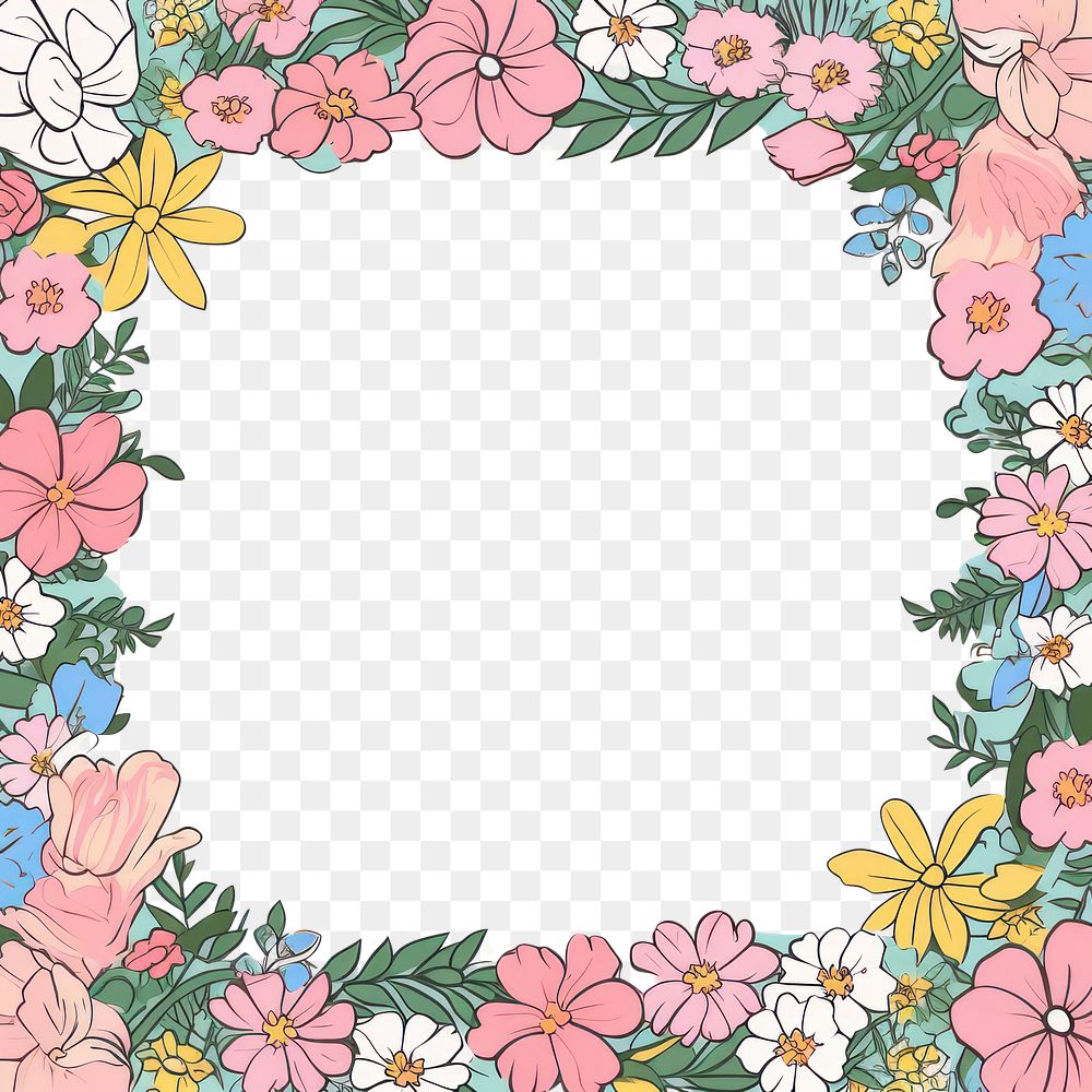PNG Flower pattern plant backgrounds.