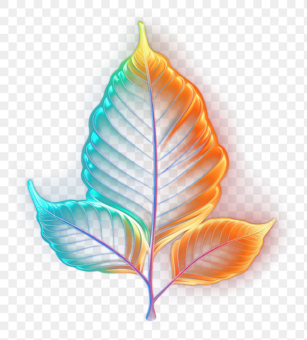 PNG  Leaf shape neon background pattern light plant. AI generated Image by rawpixel.