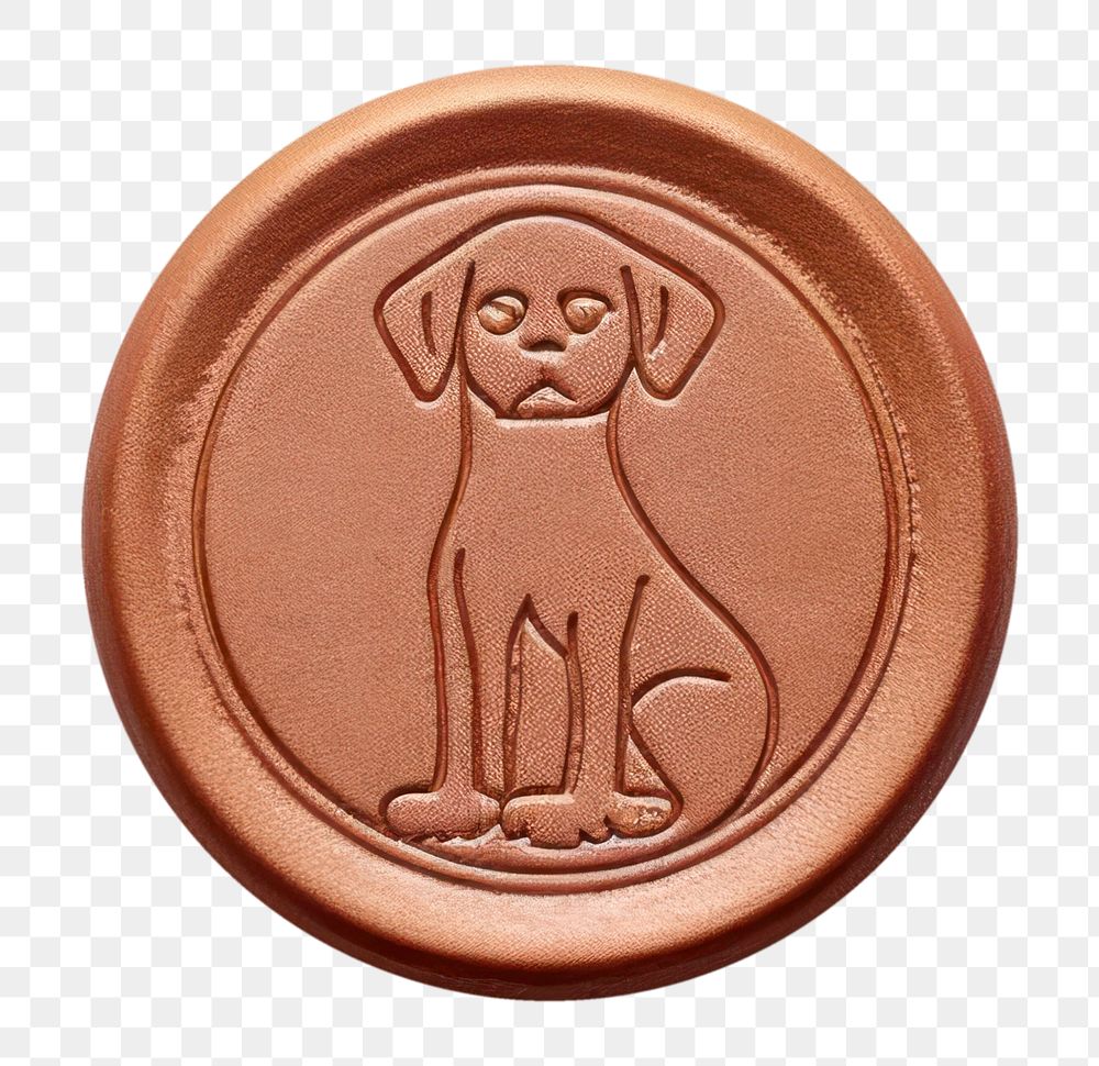 PNG Seal Wax Stamp dog craft white background representation.