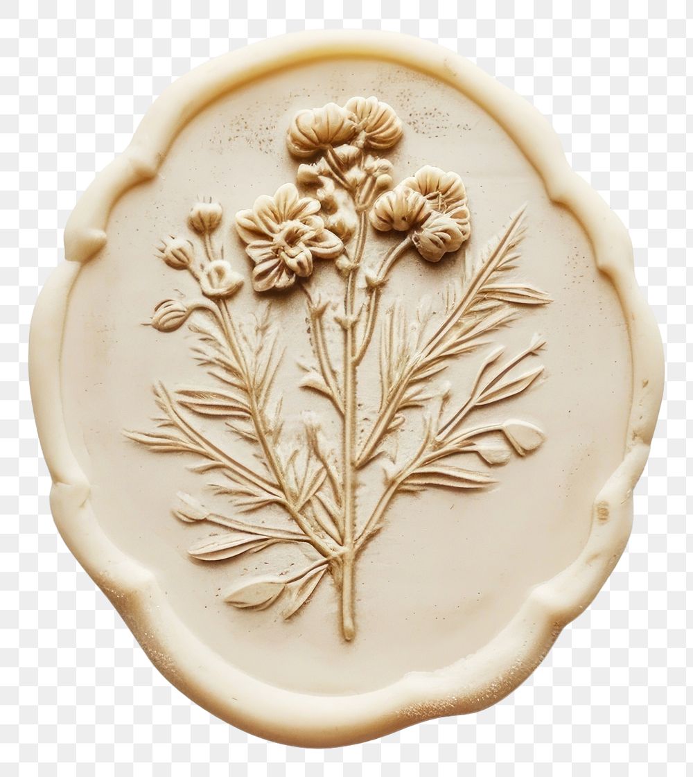PNG Seal Wax Stamp flower bouquet jewelry white background confectionery