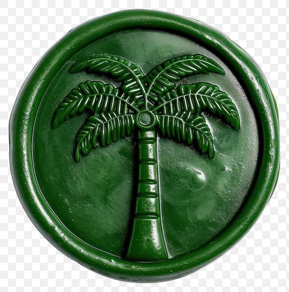 PNG Green white background palm tree pottery.