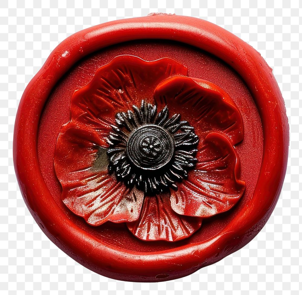 PNG Seal Wax Stamp poppy jewelry accessories protection.