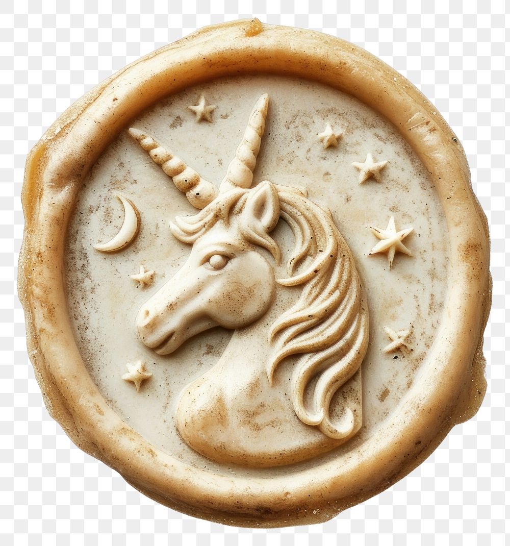 PNG Seal Wax Stamp unicorn dessert representation confectionery.