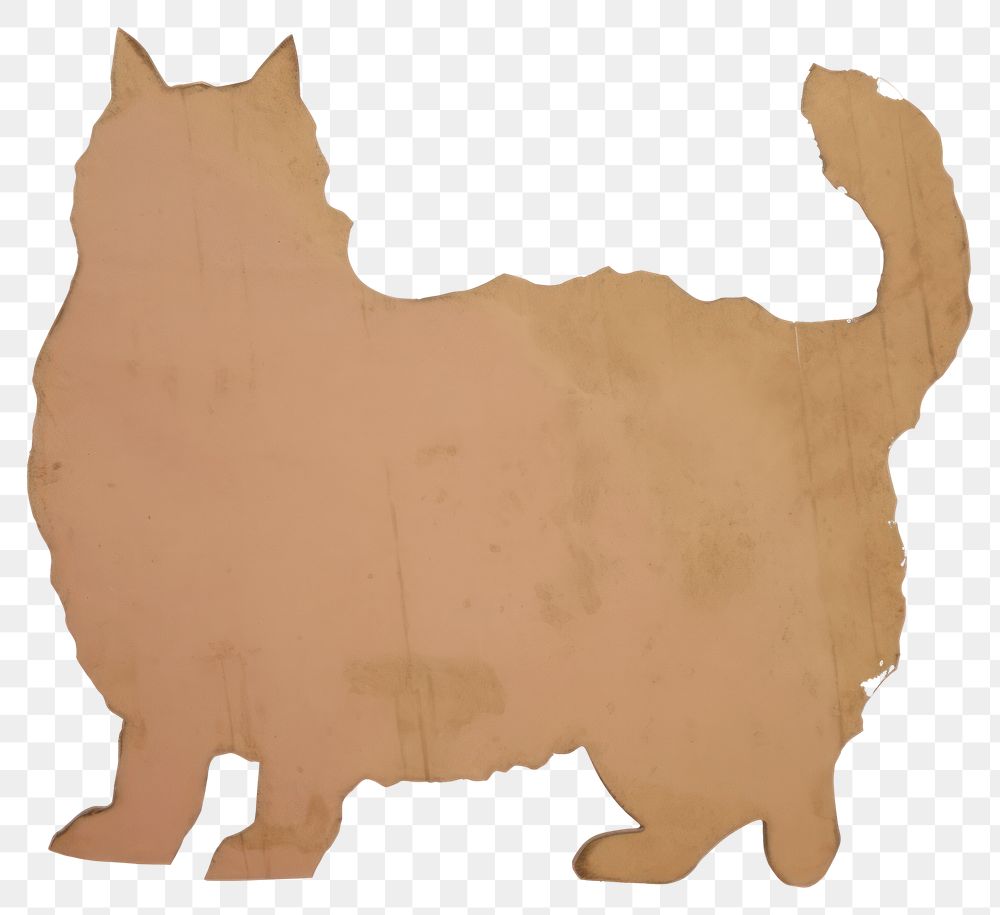 PNG Cat shape ripped paper mammal animal pet.