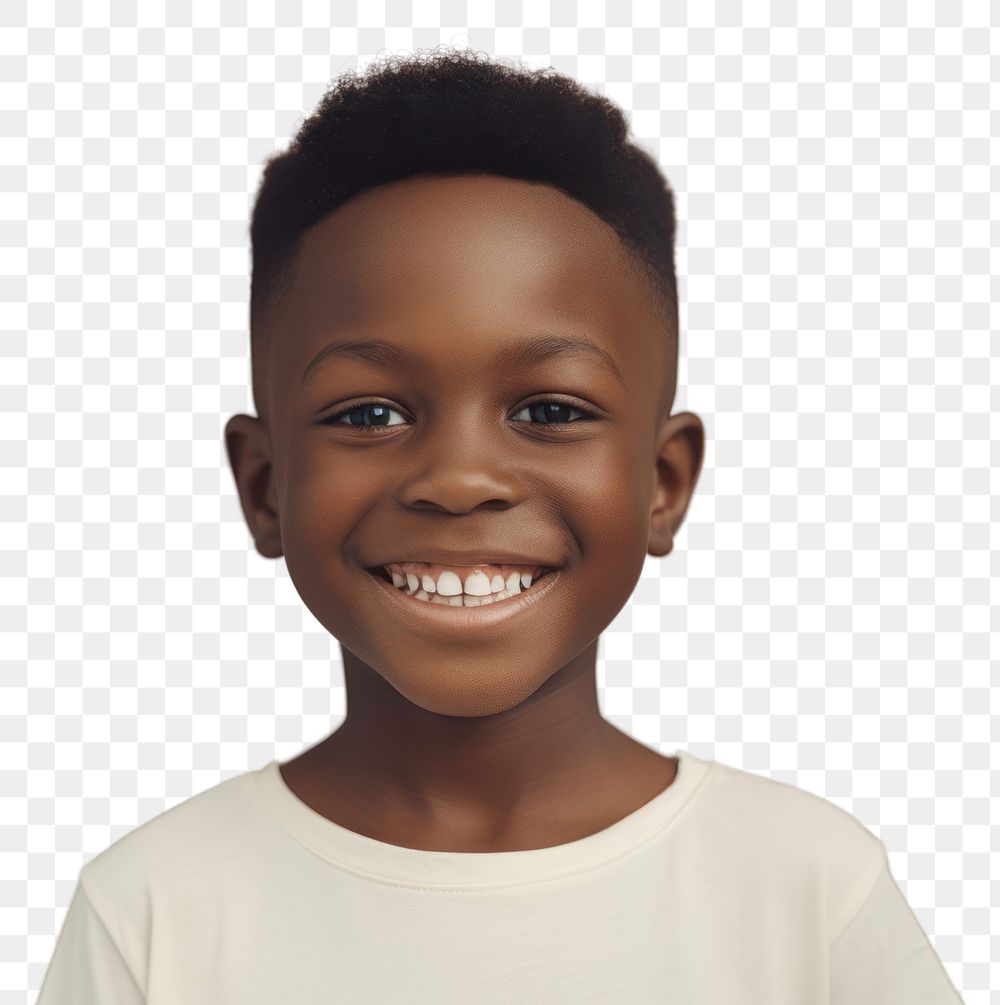 PNG African american boy portrait smiling smile.