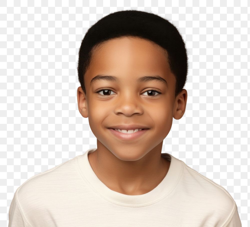 PNG African american boy portrait smiling smile.
