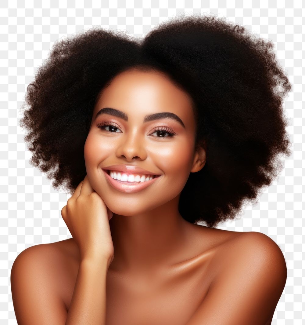 PNG African american woman portrait smiling adult.