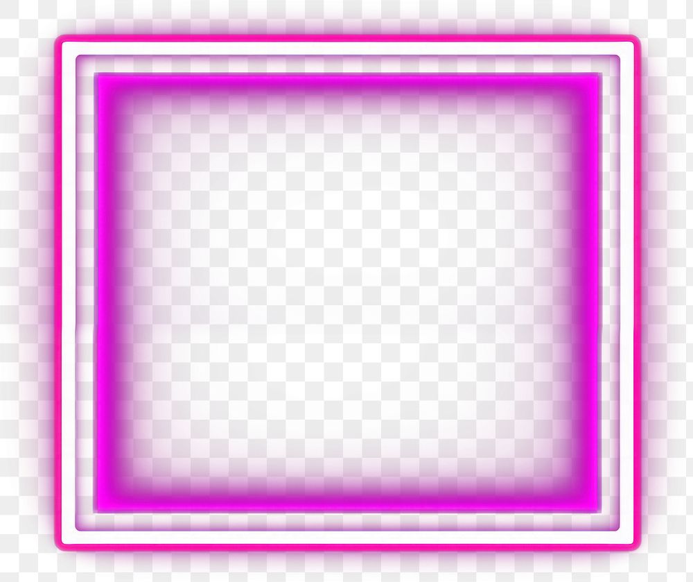 PNG  Square frame neon background purple light illuminated. AI generated Image by rawpixel.