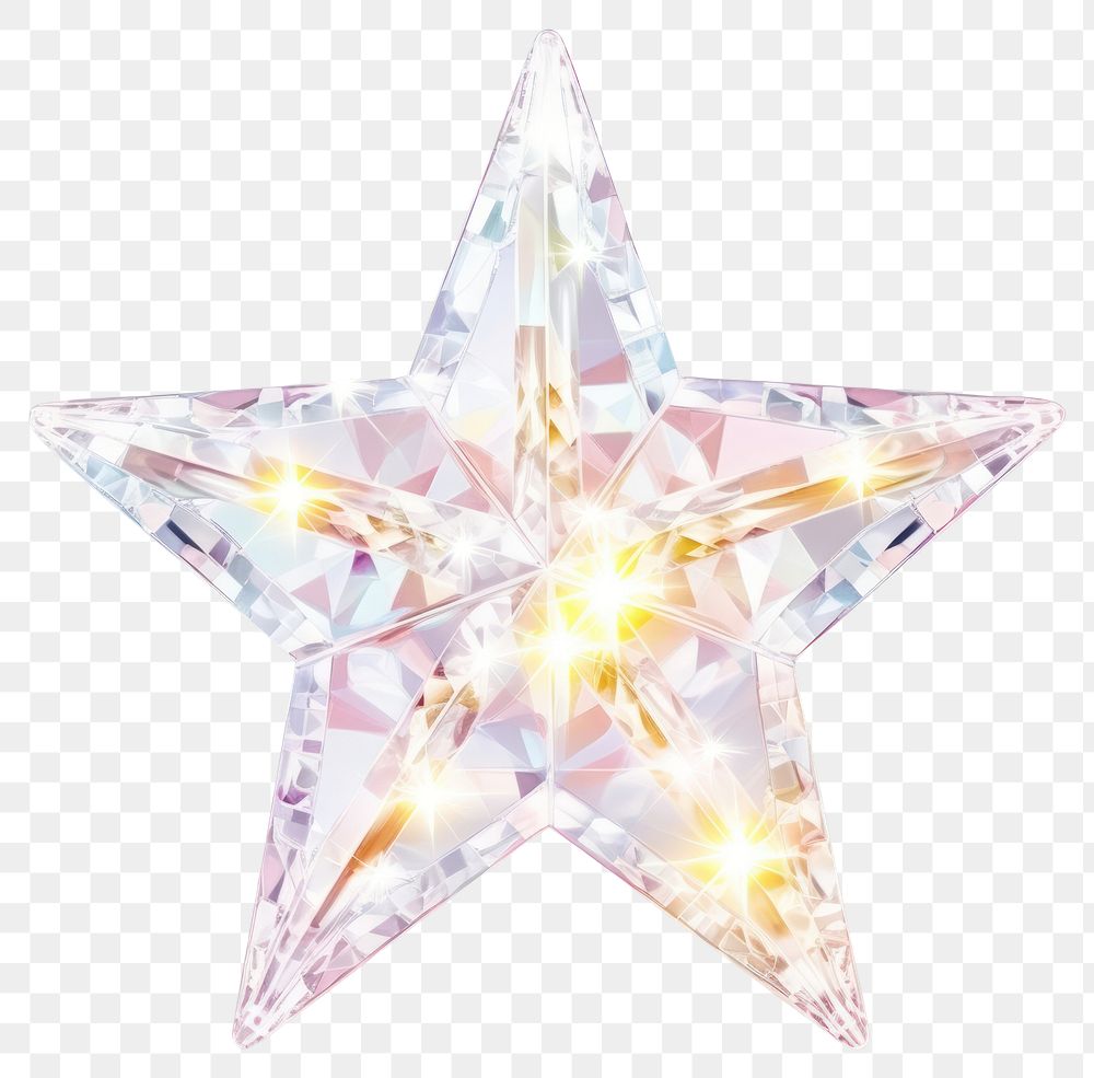 PNG  White star shape white background illuminated