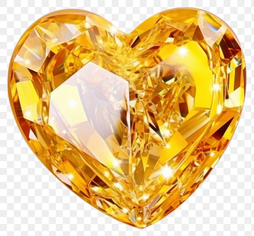 PNG  Yellow heart backgrounds gemstone jewelry. AI generated Image by rawpixel.