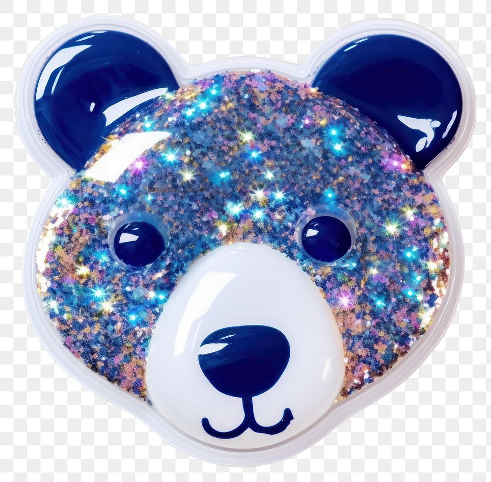PNG  Bear glitter shape representation. AI generated Image by rawpixel.