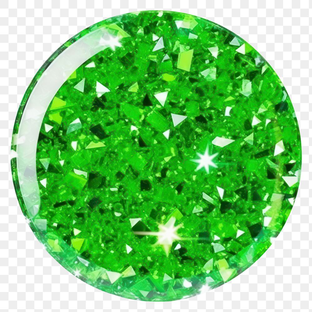 PNG  Green circle backgrounds gemstone glitter. AI generated Image by rawpixel.