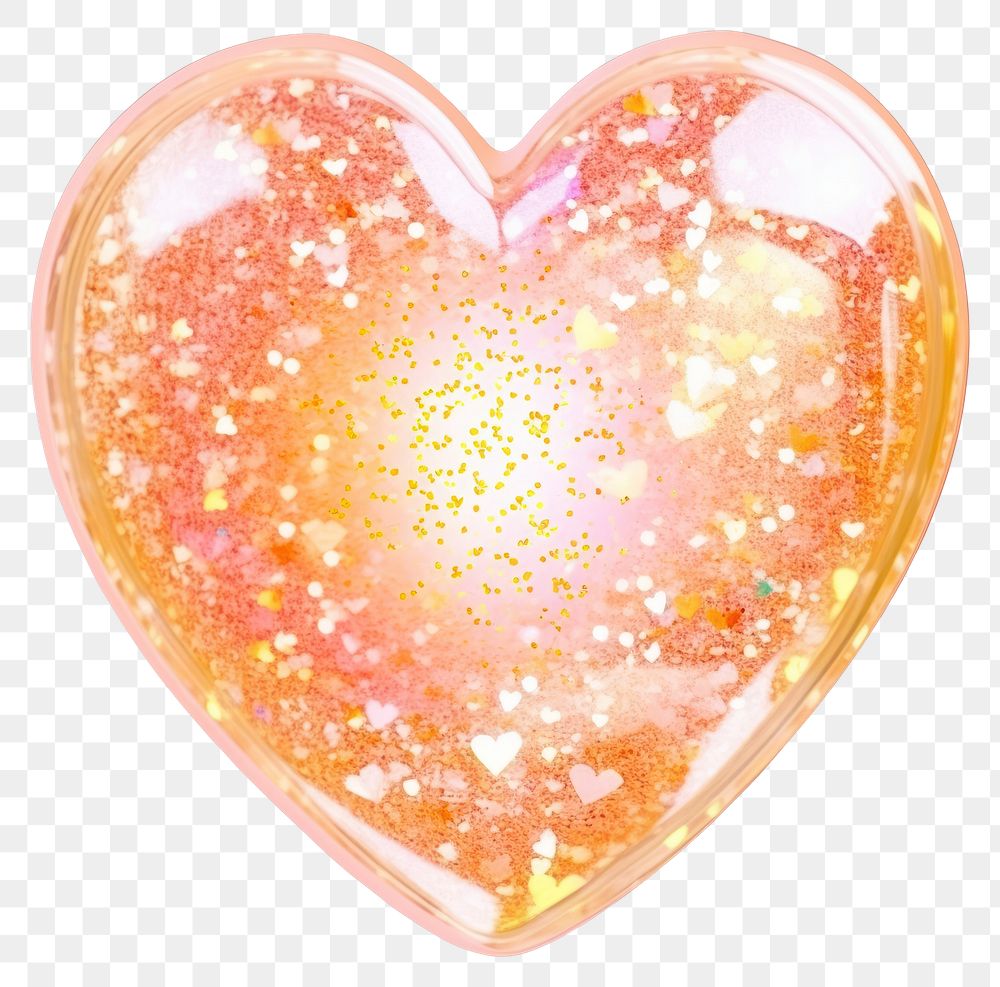 PNG  Heart glitter shape white background. AI generated Image by rawpixel.