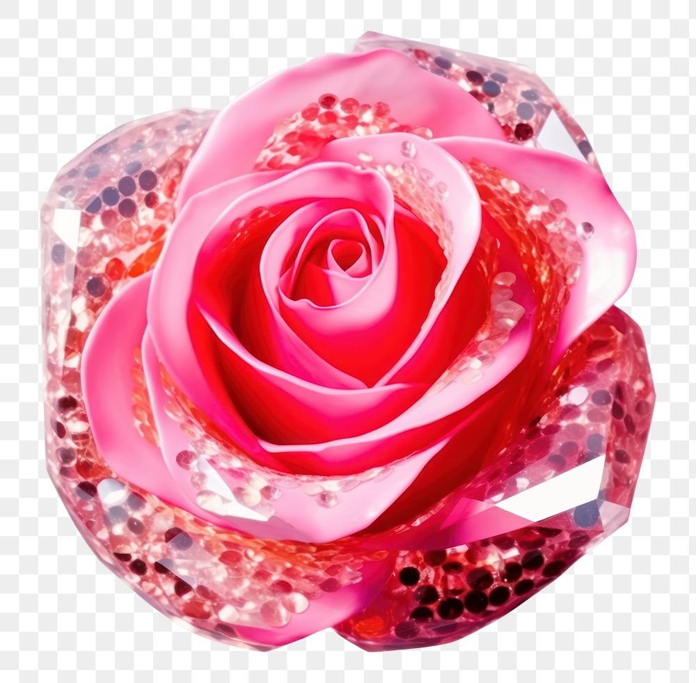 PNG  Pink rose jewelry flower petal. AI generated Image by rawpixel.