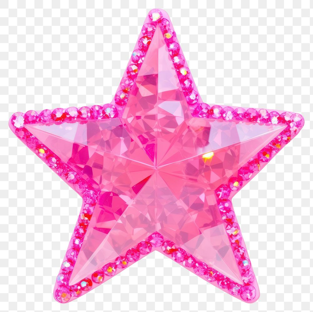 PNG  Pink star shape white background celebration. AI generated Image by rawpixel.