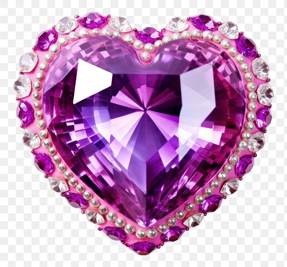 PNG  Purple heart amethyst gemstone jewelry
