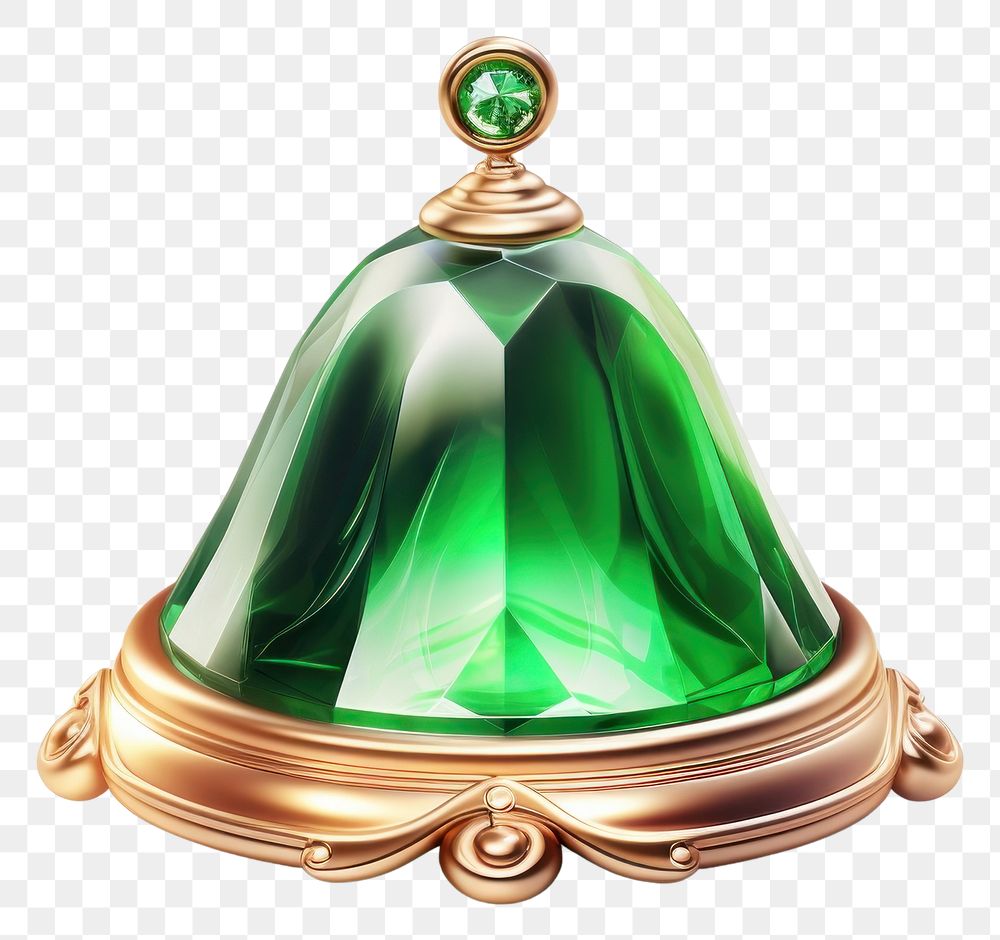 PNG Bell gemstone jewelry emerald.