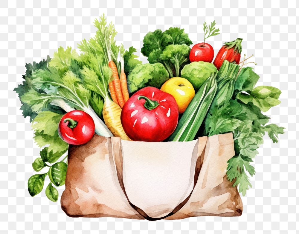 PNG Fruits and vegetables bag plant food.