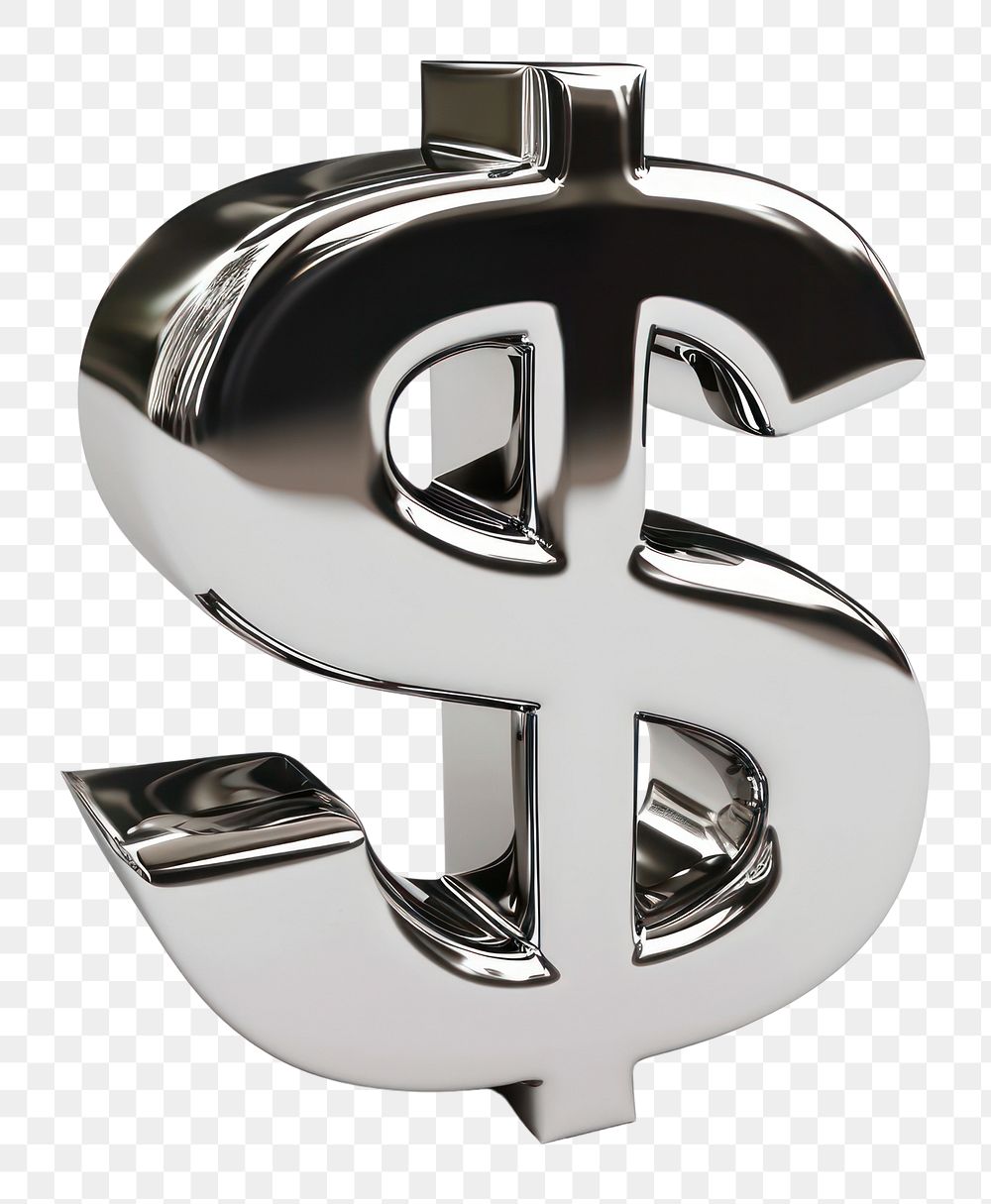 PNG Dollar sign Chrome material number white background accessories