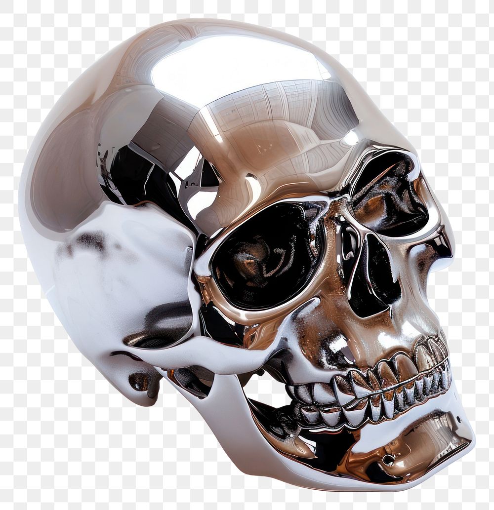 PNG Pirates skull Chrome material white background clothing football.