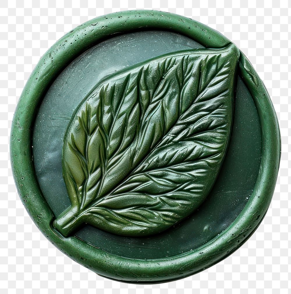 PNG Letter Seal Wax Stamp of leaf jewelry plant green.