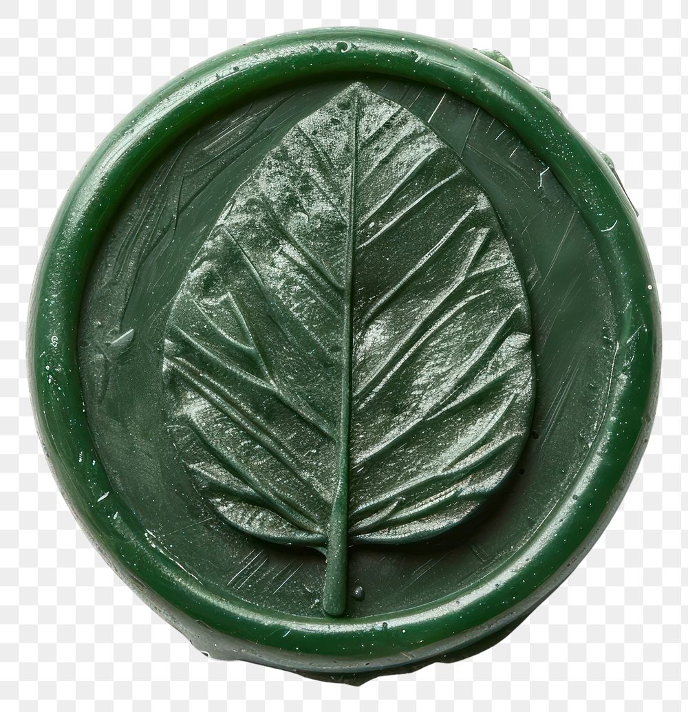 PNG Letter Seal Wax Stamp of leaf jewelry plant green.