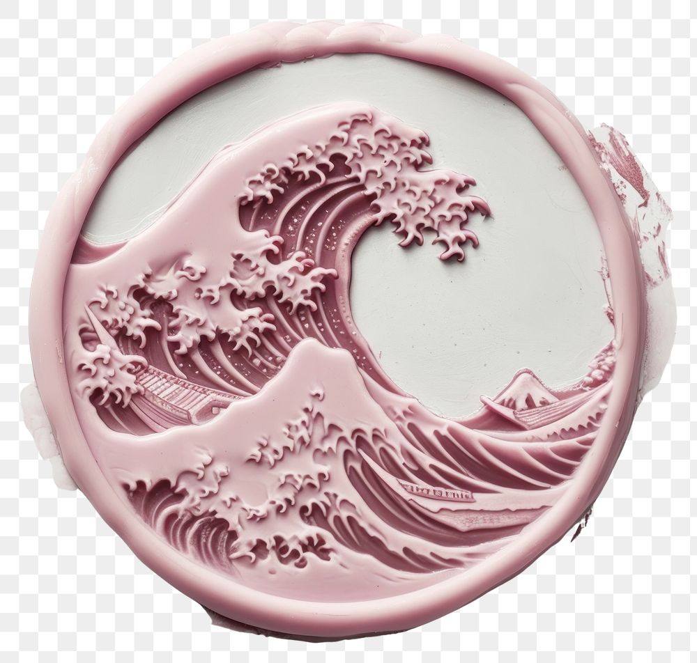 PNG Wave art porcelain dishware.