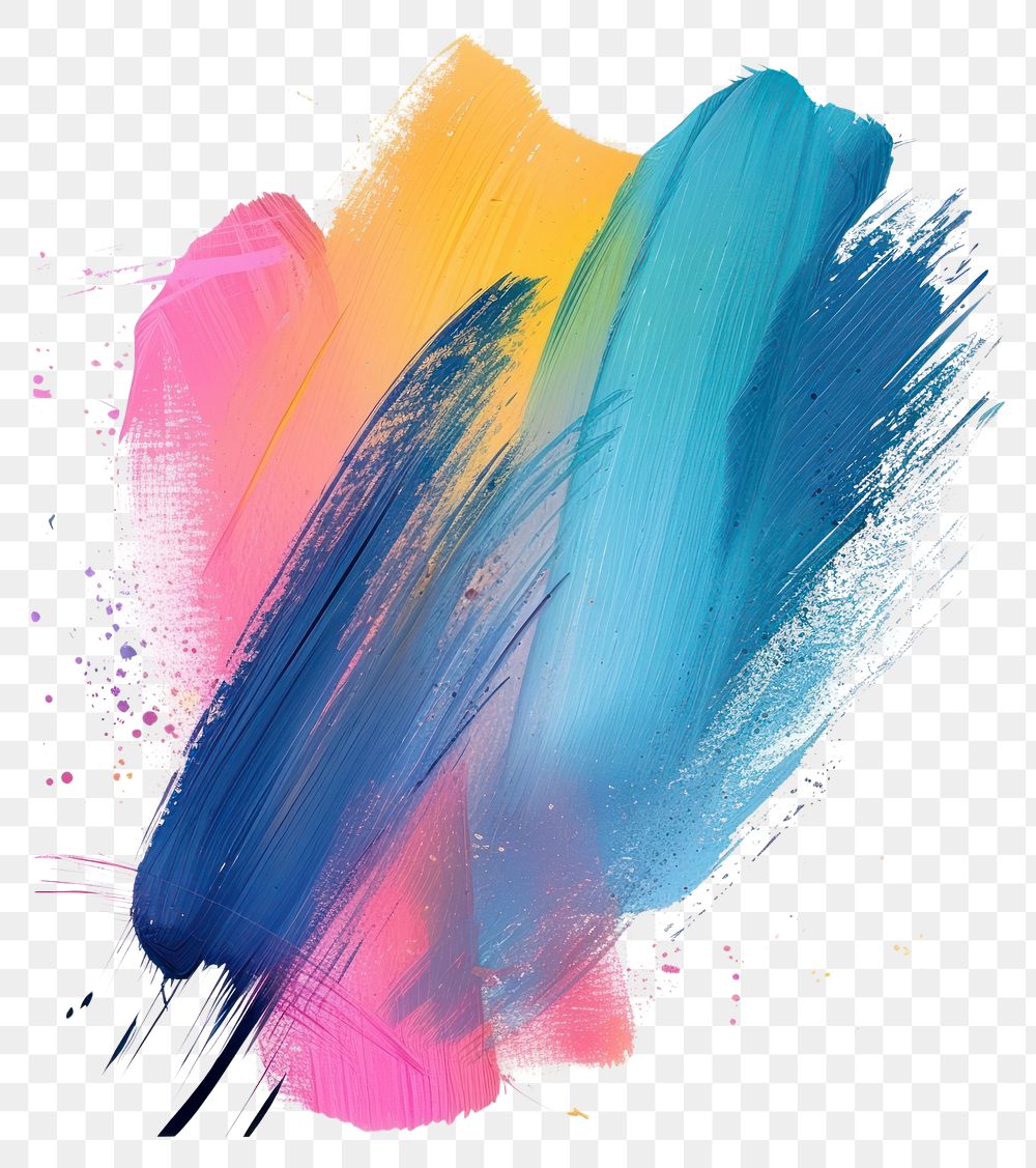 PNG Pastel colorful brush stroke backgrounds painting white background.