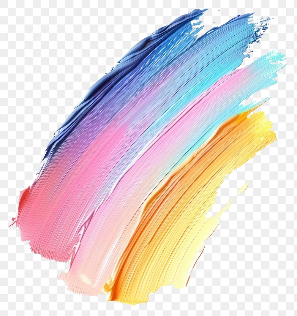 PNG Pastel rainbow brush stroke backgrounds paint white background