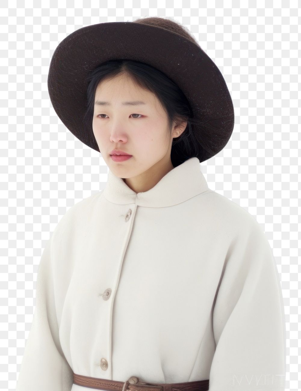 PNG Korean portrait adult woman.