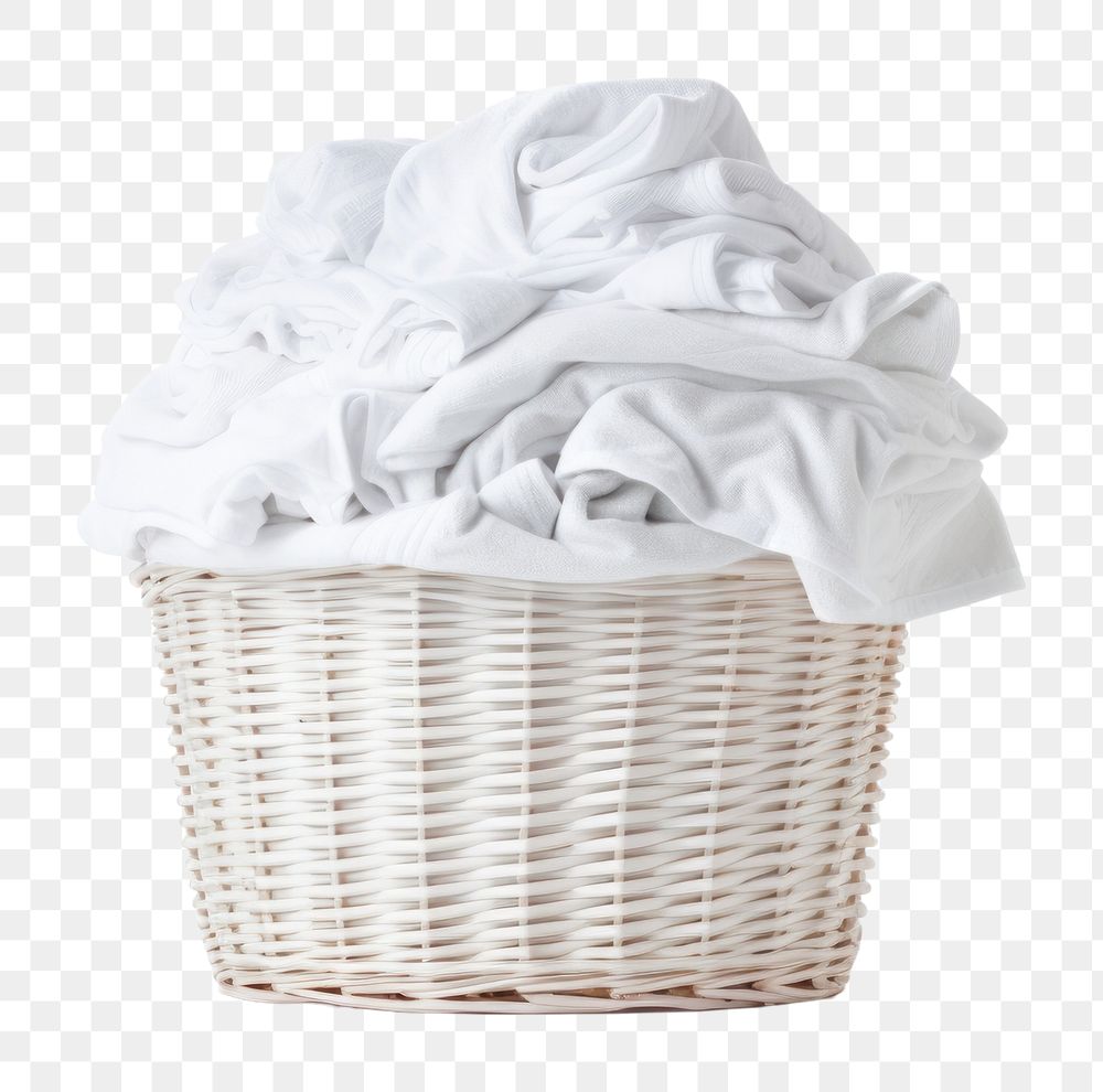 PNG Laundry basket white white background container.